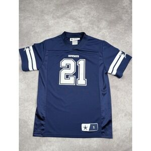 Dallas Cowboys Football Jersey Kids Small Blue NFL Ezekiel Elliott 21‎ Shirt